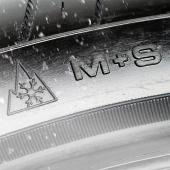 Winterkompletträder mit sichtbarem M + S Symbol